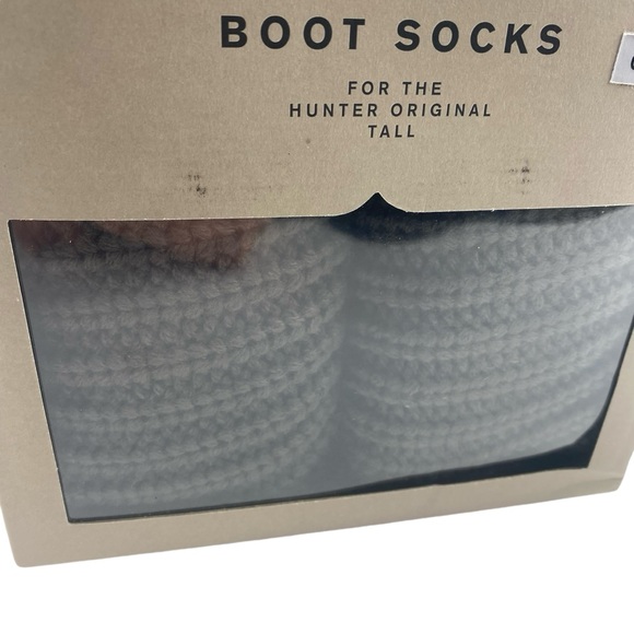 Hunter Original Tall Cardigan Boot Sock in Dark Slate - Size Large (Womens 8-10) - Picture 4 of 7